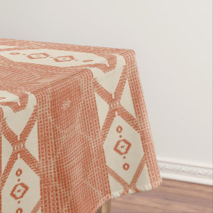 Mantel Crema Terracota Moderno Minimalista Raya Boho
