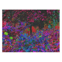 Crimson Psicodélico Rojo y Amanecer del Jardín Neg