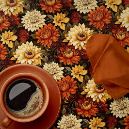 Mantel Crisantemo floral de otoño