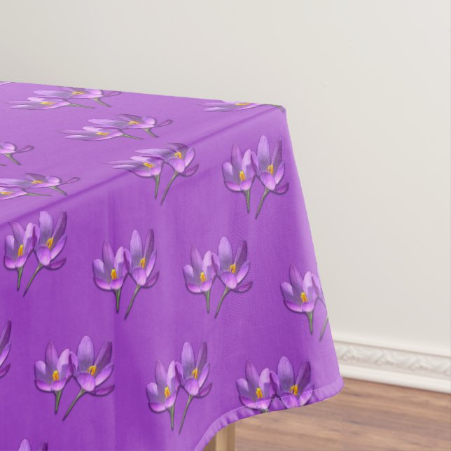 Mantel Crocus Tablecloth Festious Easter Flower Tableclot (In Situ)
