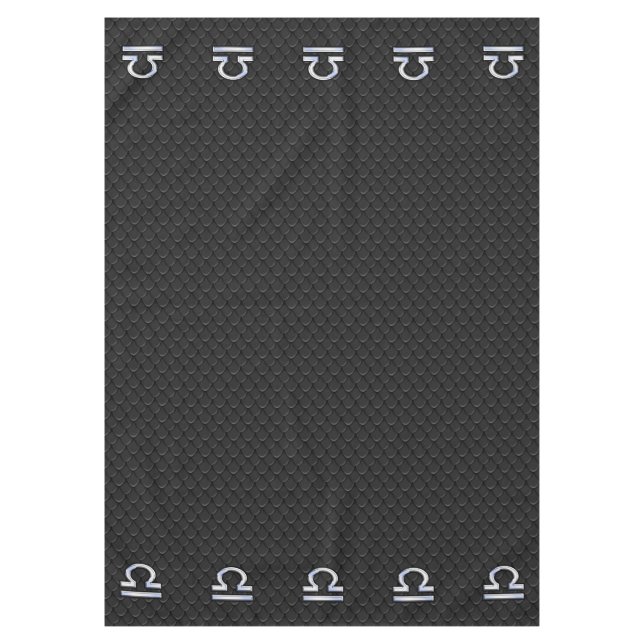 Mantel Cromado como Libra Zodiac Símbolo Snake Skine Deco (Anverso)