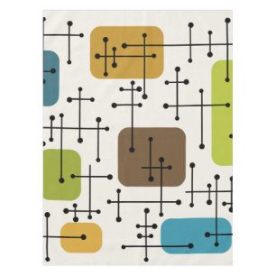 Mantel Cruces de arte de la era Eames de los años 1950