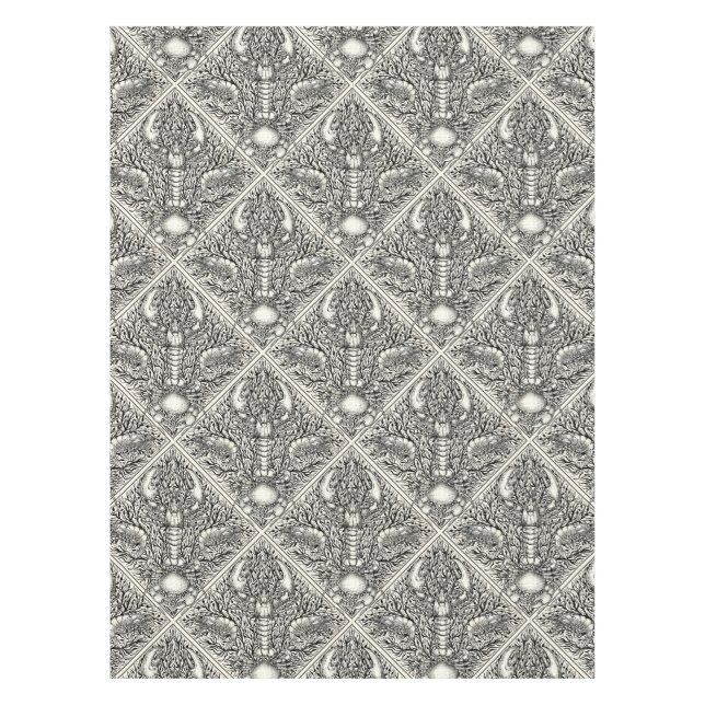 Mantel Crustáceo en blanco y negro (Anverso)