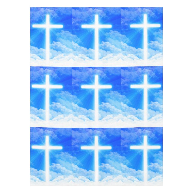 Mantel Cruz de la Luz Jesucristo Personalizable Cristiano (Anverso)