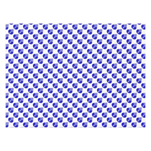 Mantel Cruz de lágrima en azul (Frente (Horizontal))