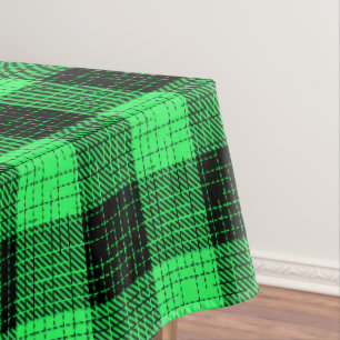 Mantel Cruz Verde Negra Cuadros Búfalo