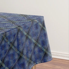 Mantel Cuadrado azul con puntos pixelados