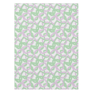 Mantel Cuadrado Entrelazado Verde Menta Suave Lavanda