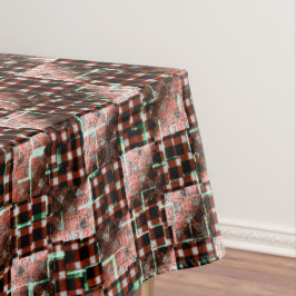 Mantel Cuadrados de cuadros rojos sometidos a un extraño 