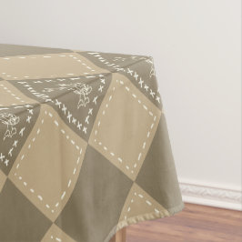 Mantel Cuadrados de flores de doodle de mosaico