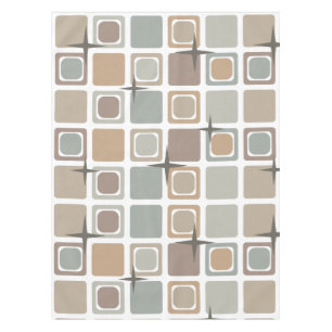 Mantel Cuadrados modernos de tonos de la tierra de mediad