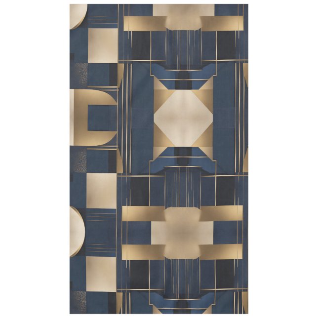 Mantel Cuadrados sobre arte de la IA azul (Anverso)