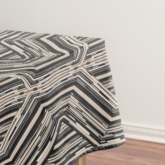 Mantel Cuadrados y diamantes de rayas modernas de Trellis (In Situ)