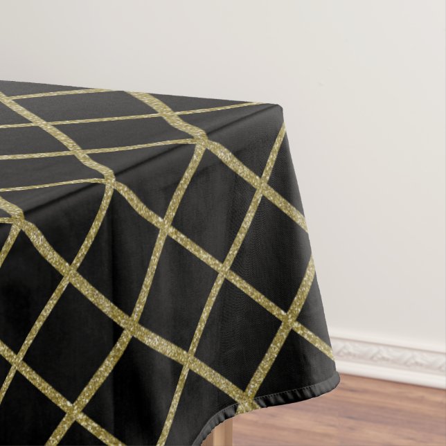 Mantel Cuadrícula de Purpurina de oro Cualquier color (In Situ)