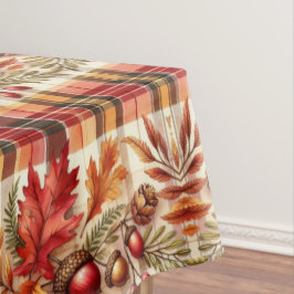 Mantel Cuadro de otoño con hojas y bellotas