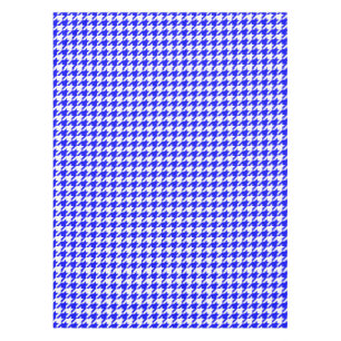Mantel Cuadro de Piedra Houndstooth Azul Blanco