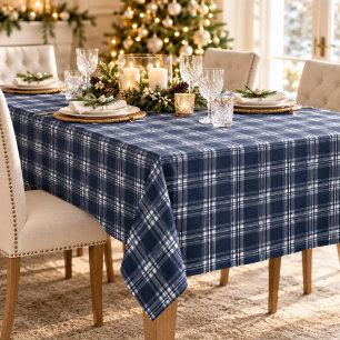 Mantel Cuadro Escocés Azul Marino 