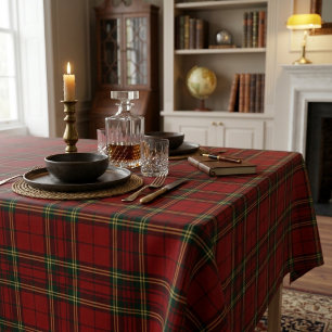 Mantel Cuadro Escocés Rojo Clásico
