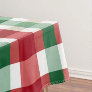 Mantel Cuadro Escocés Rojo Verde Blanco Alegre Rústico Ho