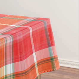 Mantel Cuadro Escocés Rojo y Amarillo Alegre