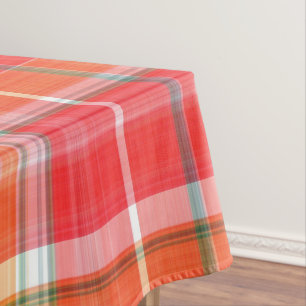 Mantel Cuadro Escocés Rojo y Amarillo Alegre