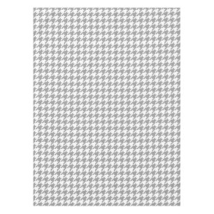 Mantel Cuadro Houndstooth Gris Ceniza Blanco