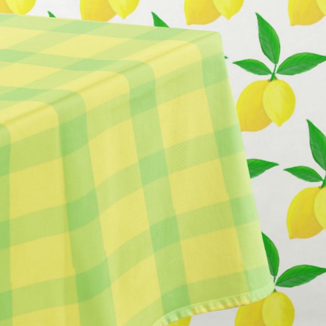 Mantel Cuadro rústico verde amarillo (Rustic yellow green plaid )