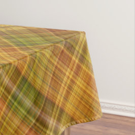 Mantel Cuadros de amarillo, naranja y verde de vara de or
