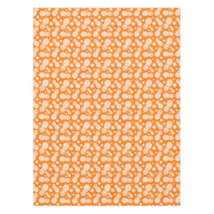 Mantel Cuadros de flores de piña blanca naranja gráfico