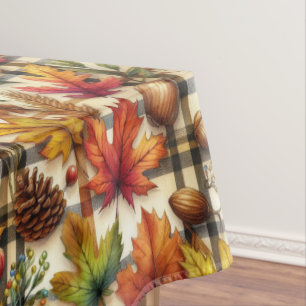 Mantel Cuadros de la temporada de otoño con hojas de otoñ