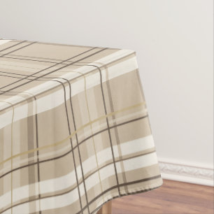 Mantel Cuadros Escoceses Beige Neutro