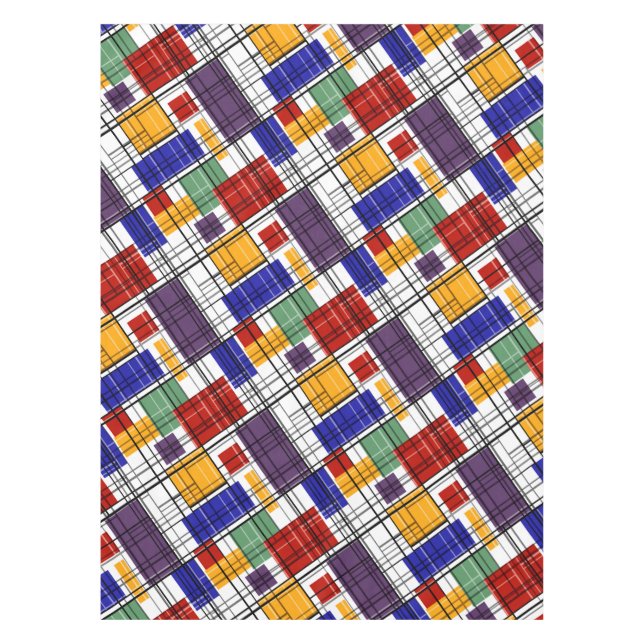 Mantel Cuadros geométricos de chapa sin soldadura alinead (Anverso)