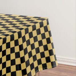 Mantel Cuadros negros y amarillos neblinosos