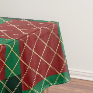 Mantel Cuadros rojos y verdes de Navidad