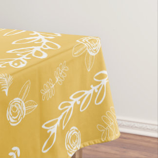 Mantel Cualquier color Floral Garland Swirl Cotton Tablec