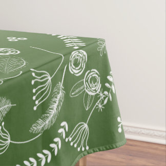 Mantel Cualquier color Floral Garland Swirl Cotton Tablec