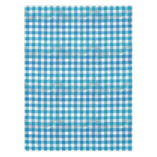 Mantel Cubierta de búfalo azul y blanco con verificación