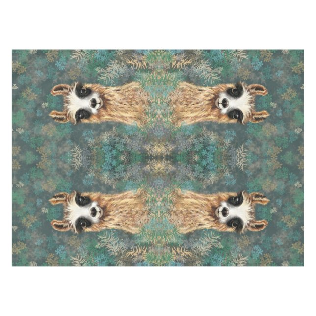 Mantel Curiosa Llama Funny Tablecloth (Frente (Horizontal))