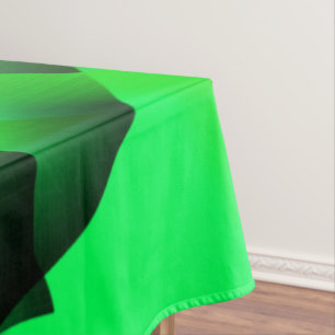 Mantel Curling verde limón y negro, con sombra?