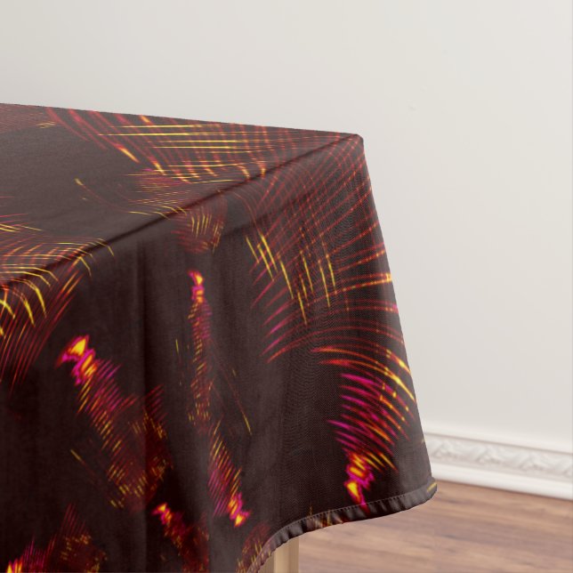 Mantel Curvas punteadas de rosa a color fuego (In Situ)