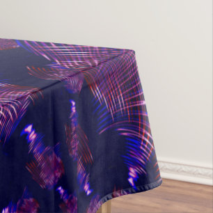 Mantel Curvas puntiagudas de azul a rojo y blanco. Lila?