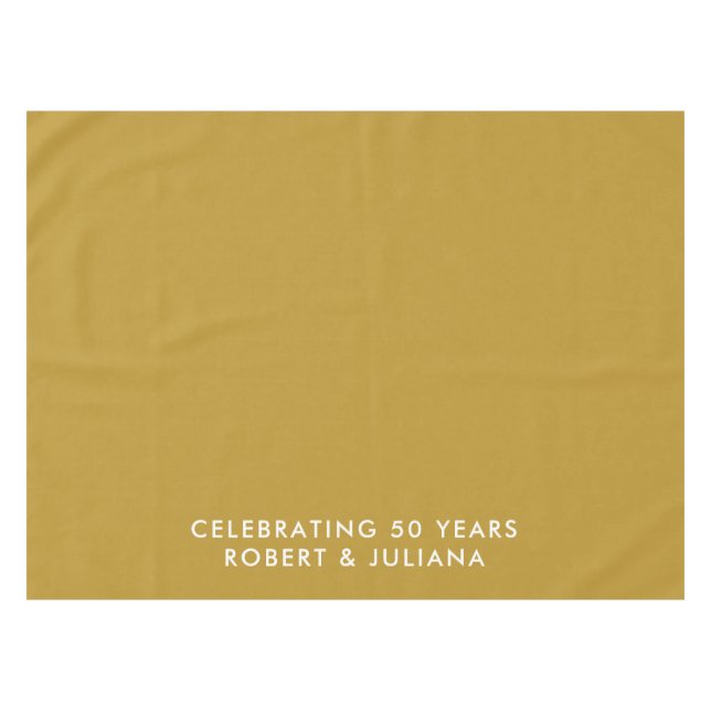Mantel Custom Elegant Modern Gold 50th Anniversary Party (Frente (Horizontal))