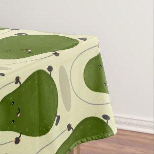 Mantel Cute aguacate salto cuerda personalizado ilustraci