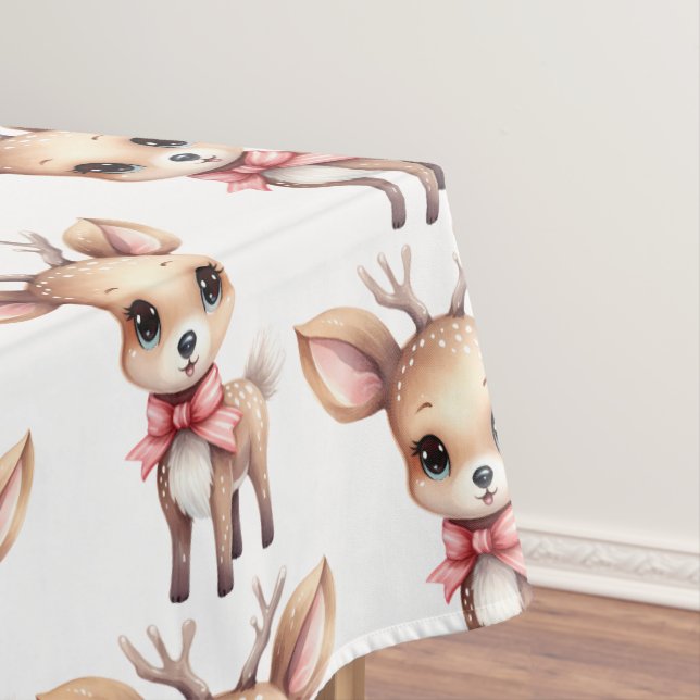 Mantel Cute Baby Deer Cartoon Illustration Pattern (In Situ)