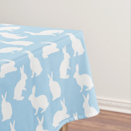 Mantel Cute Bunny Silhouettes On Blue Easter Pattern