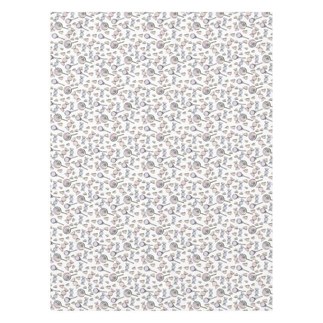 Mantel Cute Candy Kids Cumpleaños White (Anverso)