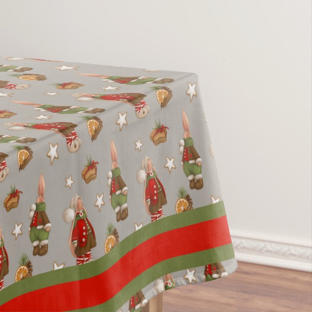 Mantel Cute conejito Navidades de familia Tablecloth (In Situ)