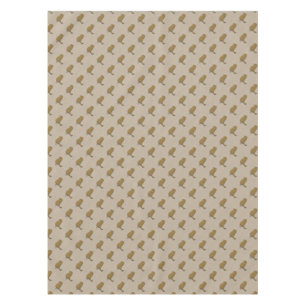 Mantel Cute Golden Bird Linen Textura Patterada