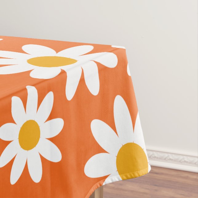 Mantel Cute Groovy Daisy Tablecloth (In Situ)