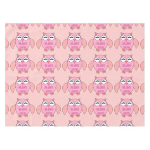 Mantel Cute Mensaje De Amor Owl Tablecloth